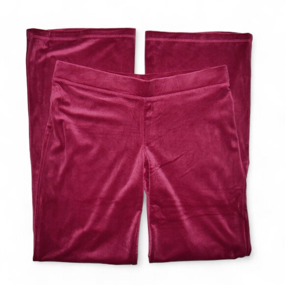 Juicy Couture Velour Bling Tracksuit Set Dark Crimson Rhinestone Jacket Pants S - Picture 6 of 12
